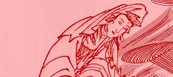 Hokusai - La déesse Kannon chevauchant une carpe.